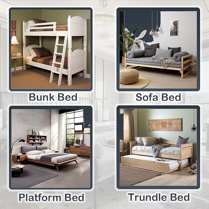 NobleRealm® 𝗕𝗲𝘁𝘁𝗲𝗿 𝗦𝗶𝘇𝗲 & Thickest – Premium 10mm (80'x 76' King Size) | King Bunkie Board| | Bed Support Slats | Bed Board | Modular Portability Design, Easy Setup