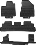 Car Floor Mats Custom Fit for Nissan Pathfinder 2022-2025(7 Passenger Models Only) Black Rubber Auto Liner Mats All Weather Protection Odorless