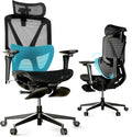 Ergonomic Office Chair with Footrest,Office Chair with 136° Recline, Ergonomic Desk Chair with Larger Adjustable Lumbar Support, Computer Chair with Mesh Seat