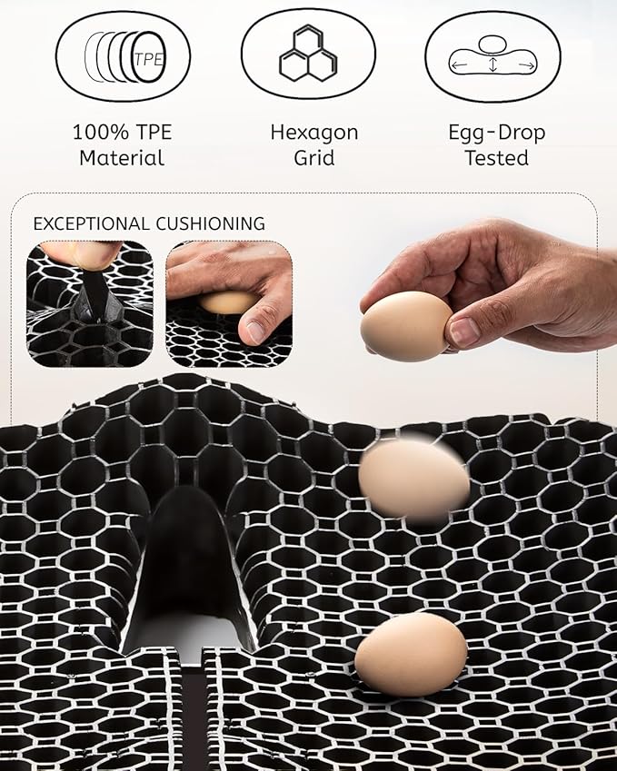 Anzeng Gel Seat Cushion for Long Sitting, Gel Cushion for Pressure Relief, Soft & Breathable, Chair Cushion for Office Chair, Car, Wheelchair, Seat Cushion with Non-Slip Black Cover