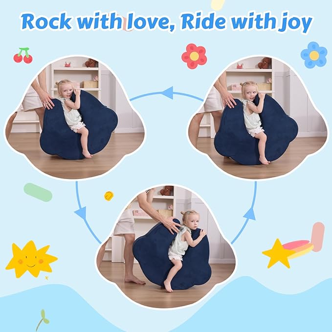 Sensory Soft Squeeze Seat for Kids - Wobble Compression Chair with Rocking Motion, Calming Sensory Chair for Autism & ADHD, Flexible Seating for Classroom Therapy Home, Removable Washable Cover