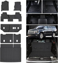 Floor Mats for 2015-2019 2020 Chevy Chevrolet Suburban/GMC Yukon XL 8 Seats (Not for Yukon) (2nd Row Bench Seats) & Cargo Mat & Backrest Mat,TPE All Weather Protection Full Set Accessories