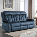 Power Reclining Sofa with Massage & Heat, USB & Type-C Ports, Drop-Down Tray Table, Cup Holders, Storage Pockets, Power Reclining Couch/Reclining Sofa 3 Seat, for Living Room, RV，Media Room 82" Blue