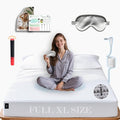 Ali King Grounding Sheets - Full XL Size, Soft Cotton with Silver Fiber, 15'' Deep Pocket Earth Grounding Fitted Bed Sheets for Improved Sleep (White, Full XL 54''*80''*15'')