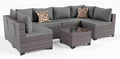 Kullavik 7 Pieces Outdoor Patio Furniture Set,Wicker Outdoor Sectional Sofa,All-Weather Patio Conversation Sets with Washable Thick Cushions & Coffee Table for Garden,Backyard,Balcony,Porch,Grey