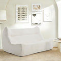 Big Bean Bag Chairs, Lazy Floor Sofa, Fireside Chair for Living Room, Bedroom, Office (White, Loveseat)