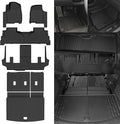 Floor Mats Fit for Chevy Suburban/GMC Yukon XL 2021-2024 7 Seats 2nd Row Bench Seat Trunk Mat & 2nd/3rd Backrest Mats Replacement All Weather for Chevrolet Suburban Floor Liner Accessories