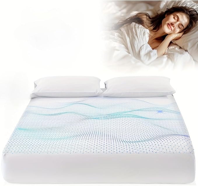 Grounding Sheets, 95% Organic Cotton + 5% Silver Fiber, Earth Connected Fitted Sheet with Grounding Cord (Beige, Queen)