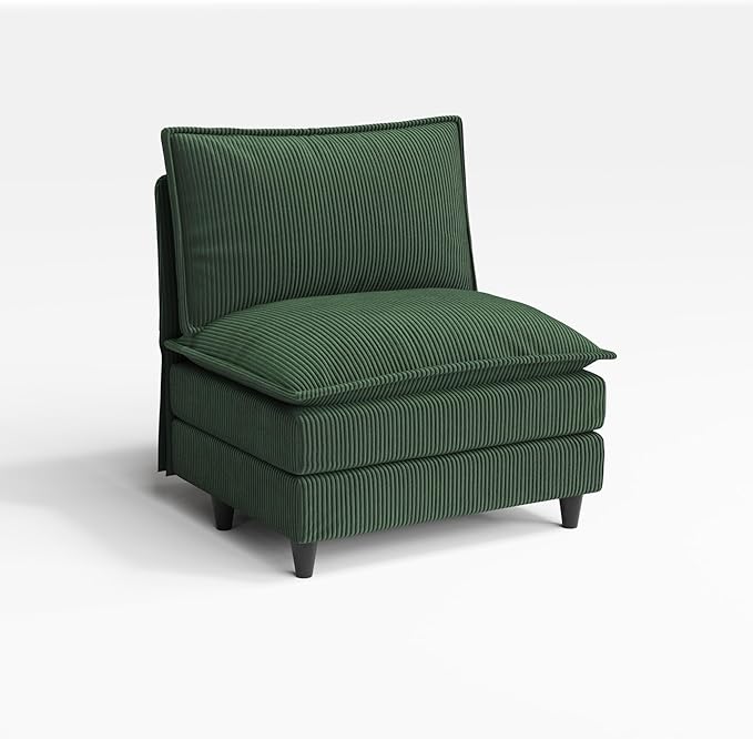 Apicizon Modular Sectional Sofa Middle Seat, Green