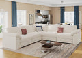 EASE MOOSE Sectional Modular Sofa,Oversized L Shape Sectional Wide Deep seat Sofa,FSC Certified Comfortable Chenille White Cloud Modular Sofa