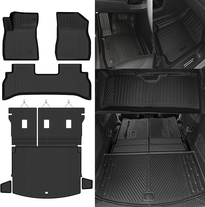 Floor Mats for 2021-2025 2026 Chevrolet Trailblazer (Only Fit FWD) Floor Mats & Trunk Mat & Backrest Mats for Chevrolet Trailblazer All Season Accessories(Only Fit Cargo in Upper Deck Position)