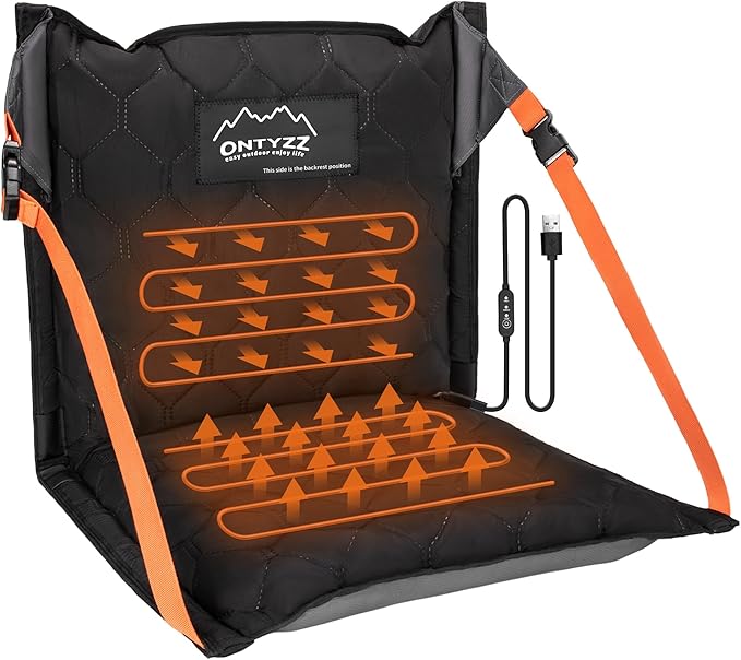 ONTYZZ Stadium Seats with Back Support Inflatable Portable Folding Comfort Seat Waterproof Cushion with Backrest for Sports Events Stadium and Camping
