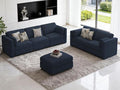 CUGOAO 153.4'' Oversized Sofa Set, Modular Sectional Sofa, Deep Seat Chenille Cloud Couch, Removable Cover, Mordern Upholstered Couches for Living Room, Apartment, Office, Blue