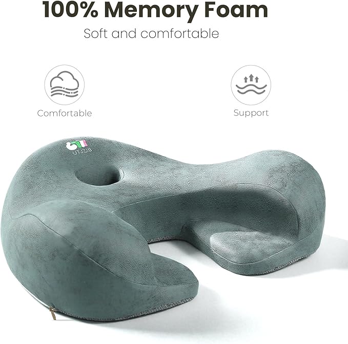 UTJZIB Meditation Cushion & Floor Pillow Seat - Ergonomic Comfortable Memory Foam Set Relieves Numbness Tailbone & Hip Pain from Long Sitting, idea for Reading, Yoga.