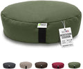 Bean Products Hemp Zafu Meditation Cushion for Sitting on Floor, Hemp Yoga Pillow, Zafu Meditation Pillow, Zen Seiza Kneeling Prayer Pad Support - Made in USA - Oval Cactus