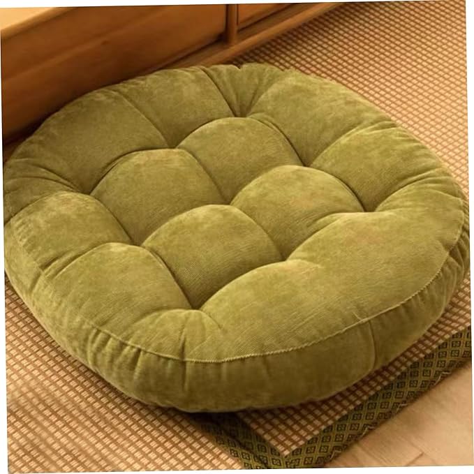 Vistnale Floor Cushions|2PCS Floor Cushions for Sitting, 17 Inch Round Corduroy Seats, Soft Comforable Meditation Cushion for Living Room Tatami Yoga