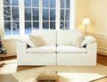 ANONER 78" Loveseat Sofa, Deep Seats, Cloud Sectional Couches for Living Room, 2 Seater Boneless Couch, Modern Modular Loveseats, No Assembly, Beige