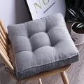 vctops Square Chair Pad Seat Cushion with Ties Solid Color Soft Chair Pads Comfy Velvet Cushion Pillow for Kitchen Dining Office Chair Kids Reading (Grey,16"x16")