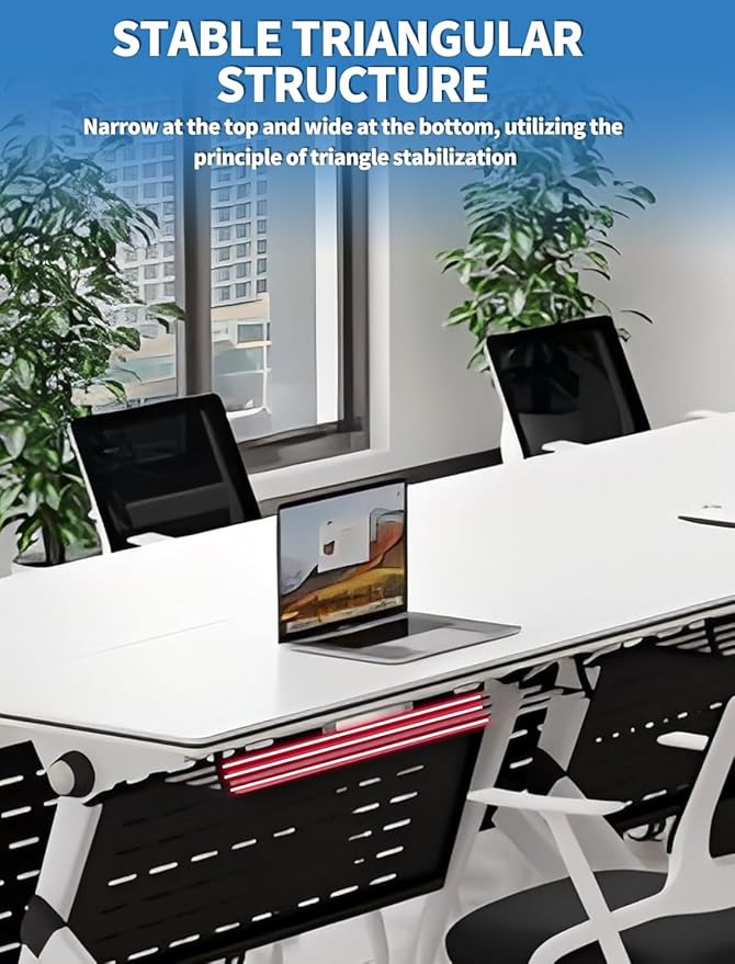 YUOXU Conference Room Table,Folding Conference Table,Flip Top Mobile Desk with Locking Silent Casters-Space Saving Rolling Table for Training Room, Office, Classroom (2, 55.12 * 23.62 * 29.53")