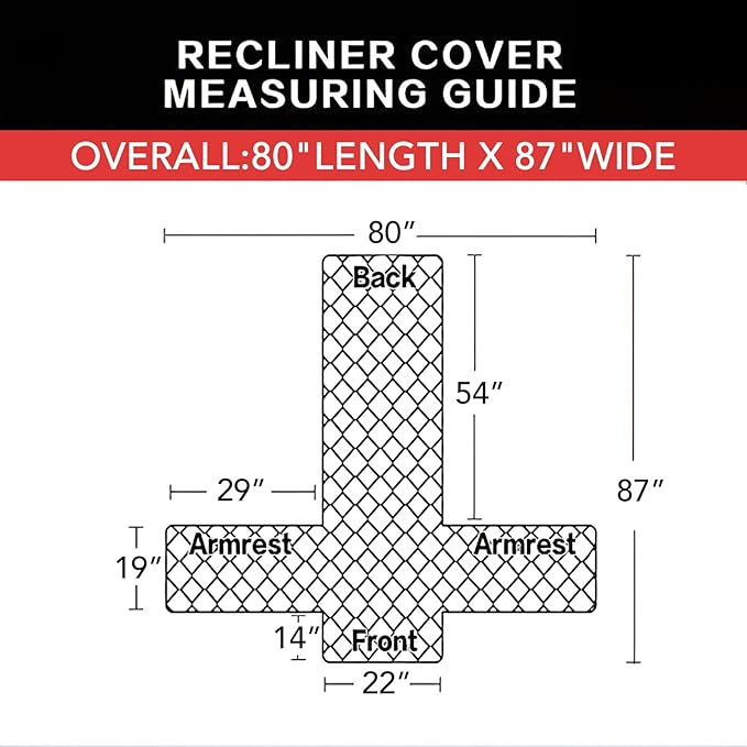 Easy-Going Recliner Chair Slipcover Reversible Sofa Cover Water Resistant Couch Cover Furniture Protector with Elastic Straps for Pets Dog (Recliner 22 inch, Gray/Light Gray)