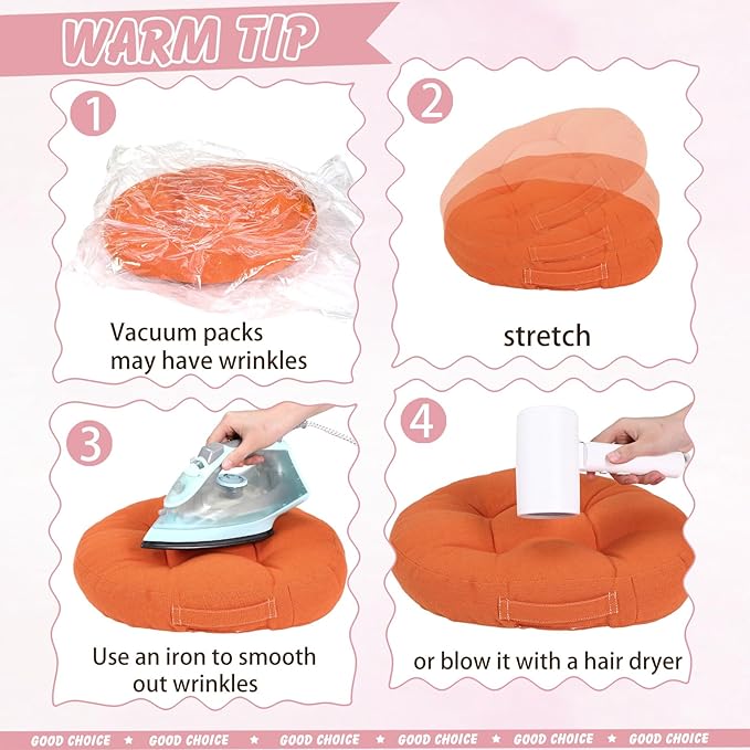 Gerrii 12 Pieces Classroom Floor Cushions with Handles Flexible Floor Seating Cushions Pillows School Chairs in Home School Classroom Kindergarten Daycare Nursery(Novel Color,Round)