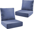 Outdoor Seat Cushion Set-24 x 24 x 6 Inch Outdoor Chair Cushions Set of 2 with Water Resistant & Removable Cover Outdoor Cushions for Patio Furniture Chair Sofa Couch-Blue