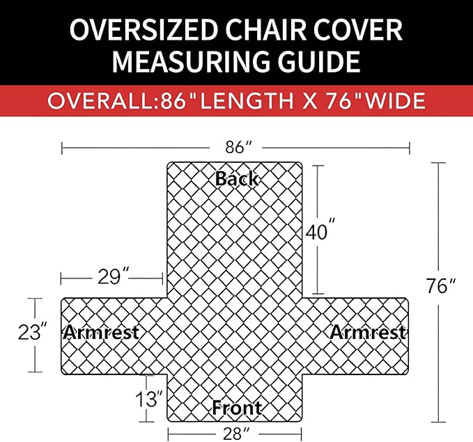 Easy-Going Oversized Chair Sofa Slipcover Reversible Sofa Cover Water Resistant Couch Cover Furniture Protector Cover with Elastic Straps for Pets Dog (Oversized Chair, Peacock Blue/Beige)