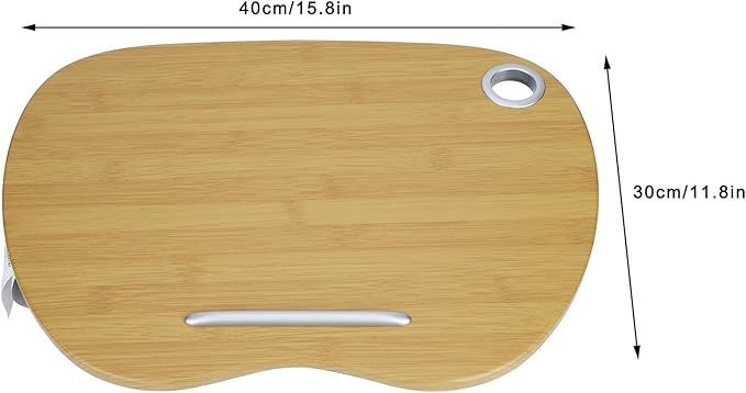 Multifunction Laptop Desk, Portable Lap Desk for Bed Sofa Office, 3 - in - 1 Laptop Stand with Cushion, Lightweight MDF Board Writing Table for Home Outdoor Travel, Fits 14 Inch La (Grey)