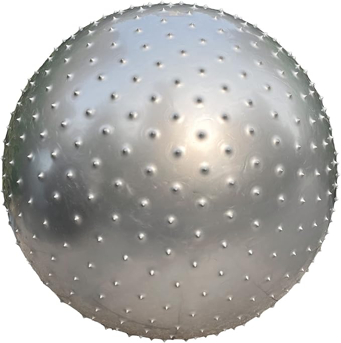 penepico Large Sensory Massage Ball for Kids, 33.5" 85CM Bouncy Exercise Balls, Big Inflatable Balls with Tactile Spikes, Outdoor Play Yoga Balls, Large Beach Ball (2 Set Grey)