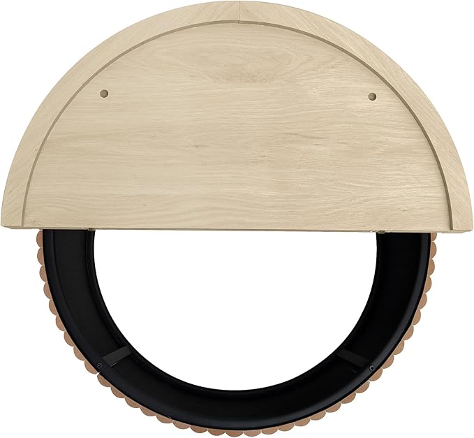 31.54" Round Coffee Table,Modern Drum Side Accent End Table for Living Room,Apartment,Natural