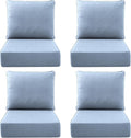 Luxury Outdoor Seat Cushion Set-22 x 24 x 6 Inch Outdoor Chair Cushions with Water Resistant & Removable Cover Outdoor Cushions for Patio Furniture Chair Sofa Couch