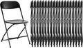 Sweetcrispy Folding Chair 20 Pack, Plastic Foldable Chairs with 330-Pound Capacity, Sturdy Metal Portable Chair, Easy to Use and Store, Outdoor and Indoor, for Home, Office, Party, Comfy, Black