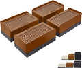 ANNKUT Furniture Risers 1.5 inch, Rectangle Adjustable Risers Blocks for Bed Sofa Table and Couch Lifting，Heavy Duty Support Up to 1,300 Lbs (4 Pack-Brown)