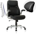 Nouhaus Ergonomic Office Chair Premium Microfiber Leather Adjustable Lumbar Support & Armrests, High Back Comfy Desk Gaming Chairs Executive Computer Swivel Chair Tilt Function(Posture,Black)
