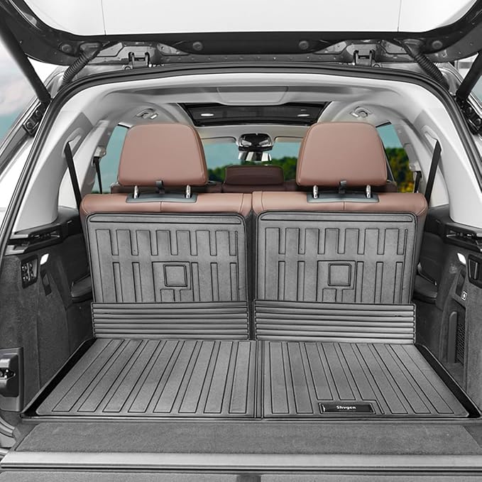 Compatible for 2019-2025 BMW X7 Cargo Liner & Backrest Mats All Weather TPE Mat 2nd Row and 3rd Row Seat Back Cover for 2019-2025 BMW X7 Accessories