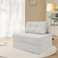 ANONER 33" Memory Foam Folding Sofa Bed, Sectional Couches with Deep Seat and Pillow, Futon Floor Couch, Versatile Convertible Sleeper Chair, Boneless Chaise Lounge, Fold Out Chair Bed, Beige