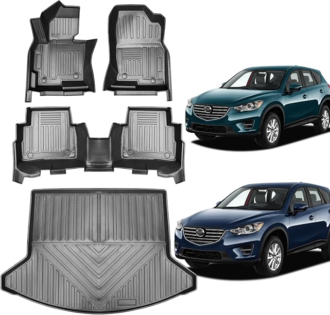 Compatible for 2013-2016 Mazda CX5 Floor Mats & Trunk Mat CX-5 All Weather Mat for 2013-2016 CX5 Accessories