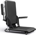 Upgrade Steel Electric Lift Chair with Advanced Wheels and PU Cushion, Floor Lift for Elderly, Support Up to 500 LBS, Safety Seat Belts and Handrails, Suitable for Home or Care Facilities Use, Black