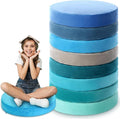 GlikCeil 8 Pcs Round Floor Pillow Cushions for Kids Classroom 15'' Soft Flexible Seating Chair Floor Seats for Reading Corner Playroom - Winter & Spring School Supplies (Ocean Breeze Series)
