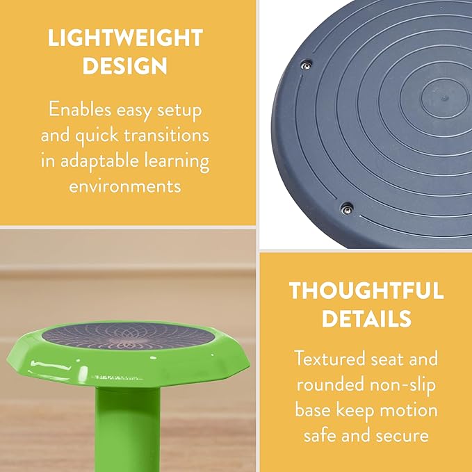Wobble Stool, 18", Flexible Seating, Grassy Green