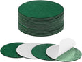 20-Pack Lamp Base Felt, 4 Inch Dia. 2mm Thick Self Adhesive Round Fabric Felt Pads for Lamp/Furniture/DIY, Non-Slip Fiber Backed Patch Circles with Adhesive Backing [Green]