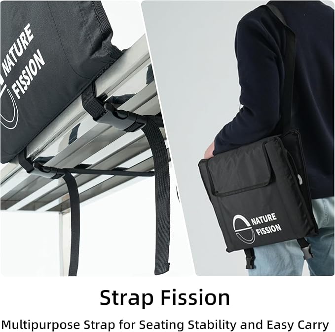Stadium Seat with Back and Lumbar Support and Padded Cushion Foldable and Portable Perfect for Bleacher Chair in Sports Events and Camping Lawn Use