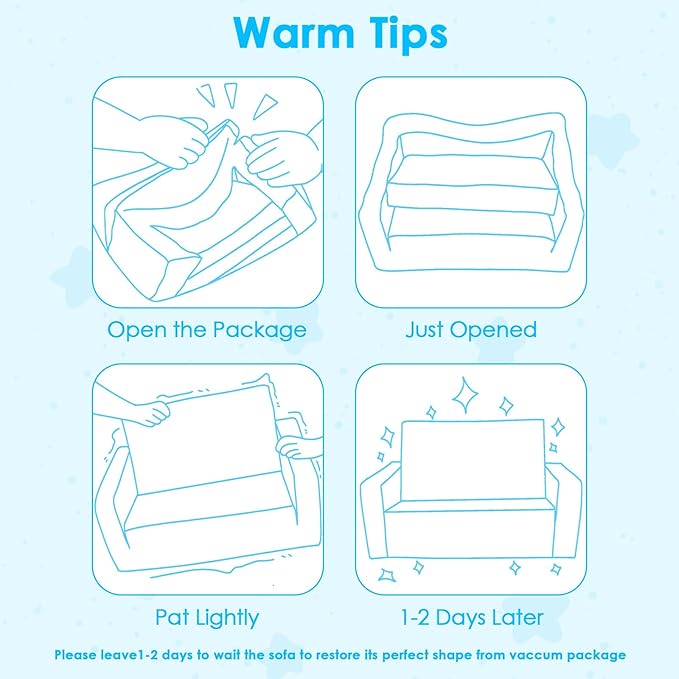 decalsweet Foldable Kids Sofa Couch 2 in 1 Children Convertible Sofa to Lounger Flip Open Toddlers Sofa Bed,Extra Wide Soft Lightweight for Bedroom Livingroom Playroom