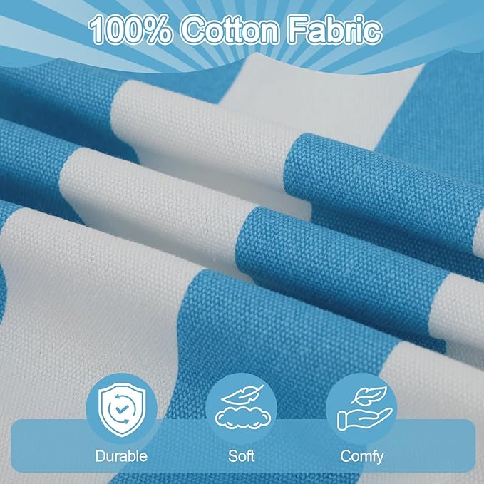 COMAX Bean Bag Chair for Kids, Kid Beanbag Chair Cute, Cotton Canvas Lazy Chair with Shredded Foam Filling, Stuffed Floor Sofa Couch for Boys and Girls, Blue