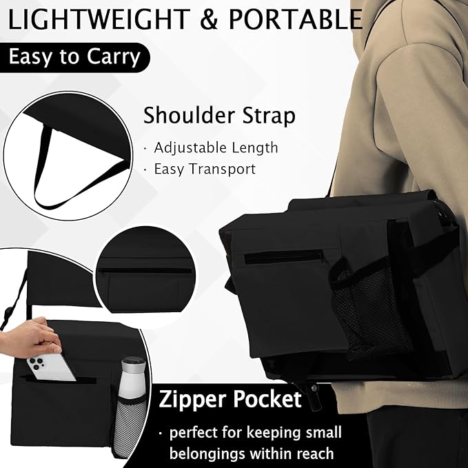 2pcs Stadium Seat for Bleachers with Back Support，Portable Bleacher Chairs with Back and Cushion，Includes Shoulder Strap and Cup Holder