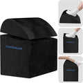Foot Rest for Under Desk at Work - Non-Slip Foot Stool with 3 Adjustable Heights, Ergonomic Under Desk Footrest with Washable Cover for Desk, Home, Office, Car (Black)