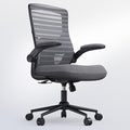 Office Desk Chair for Long Hours & Lower Back Pain Relief – 4“ Thick Molded Foam Cushion, Enhanced Lumbar Support, Padded Flip-up Armrests, New Year Workspace Upgrade, Dark Gray