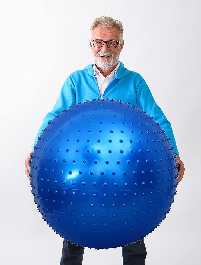 penepico Large Sensory Massage Ball for Kids, 33.5" 85CM 3.1lb(1400g) Bouncy Exercise Ball for Toddlers, Big Inflatable Balls with Tactile Spikes, Outdoor Giant Yoga Ball, Large Beach Balls Play Ball