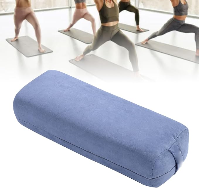 Drfeify Meditation Cushion Pillow Supportive Floor Pillow Rectangular Sponge Easy Carry Handle Washable Cover for Yoga Relaxation (Blue)
