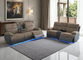 Toseslo Power Recliner Sofa and Loveseat Set, Living Room Furniture, Fabric Reclining Sectional Couches with Drop-Down Table, Reclining Sofa with Cup Holders/Storage Console for House